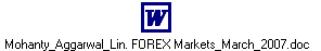 Mohanty_Aggarwal_Lin. FOREX Markets_March_2007.doc